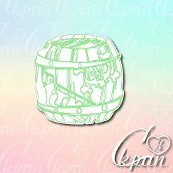 Чипборд с гравировкой "Пиратская бочка", 6х6,2 см (LeoMammy)