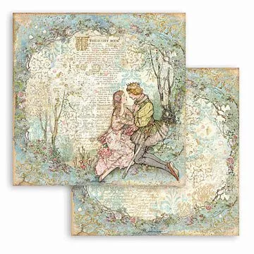 УЦЕНКА Бумага 30х30 см "Sleeping beauty. Lovers" (Stamperia)