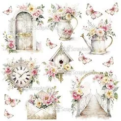 Бумага 20х20 см "Sunny Blooms. Для вырезания" (ScrapAndMe) Бумага 20х20 см "Sunny Blooms. Для вырезания" (ScrapAndMe)