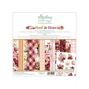 Набор бумаги 20х20 см "Rust & Rose", 24 листа (Mintay)