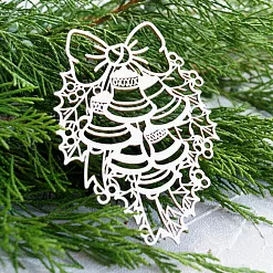 Чипборд "Колокольчики с бантом", 6,6х9,6 см (LeoMammy) Чипборд "Колокольчики с бантом", 6,6х9,6 см (LeoMammy)