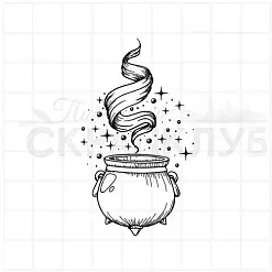 Штамп "Котелок заклинаний", 4х6,7 см (Скрапклуб) Штамп "Котелок заклинаний", 4х6,7 см (Скрапклуб)