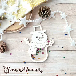 Чипборд "Снеговички. Шейкер. Снеговик маленький" (ScrapMania)