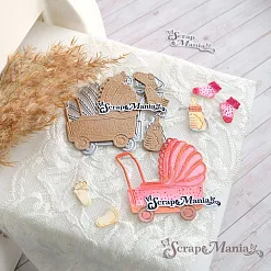 Нож "Детство. Коляска", 6,1х6,4 см (ScrapMania) Нож "Детство. Коляска", 6,1х6,4 см (ScrapMania)