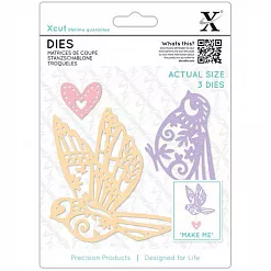 Набор ножей для вырубки Xcut "Птицы с узорами" (DoCrafts)