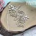 Украшение из чипборда "Квадратная рамка с букетом роз" (Fantasy)