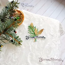 Нож "Новогодняя красота. Веточка ели", 3х4,6 см (ScrapMania) Нож "Новогодняя красота. Веточка ели", 3х4,6 см (ScrapMania)
