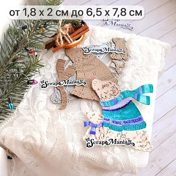 Нож "Сказка на Новый Год. Белые медведи", 6,5х7,8 см (ScrapMania)