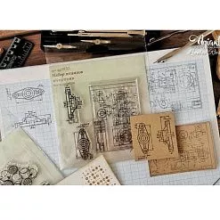 Штамп "Чертеж", 9х6,5 см (AgiArt)