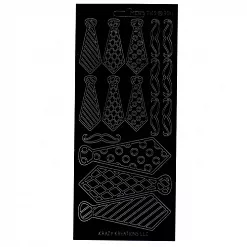 Контурные наклейки "Галстуки", цвет черный (JEJE)