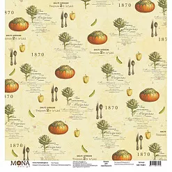 Бумага "Винтажные рецепты. Тыквы" (MonaDesign)