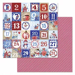 Набор бумаги 20х20 см "Снеговички", 12 листов (ScrapMania)