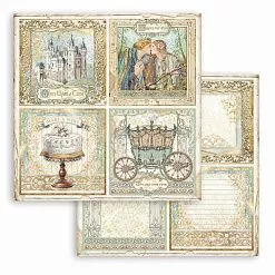 УЦЕНКА Бумага 30х30 см "Sleeping beauty. 4 Cards" (Stamperia)