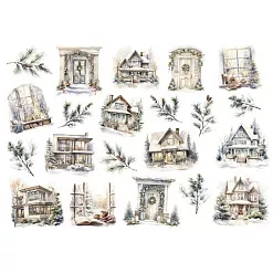 Набор высечек "Зима-время чудес. Домики", 20 шт (ScrapbookDesigns)