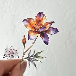 Набор высечек из ткани "Крокусы", 33 шт (RozeFlowers)