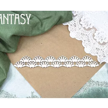 Чипборд "Бордюр из лепестков 2502", 20х3 см (Fantasy)