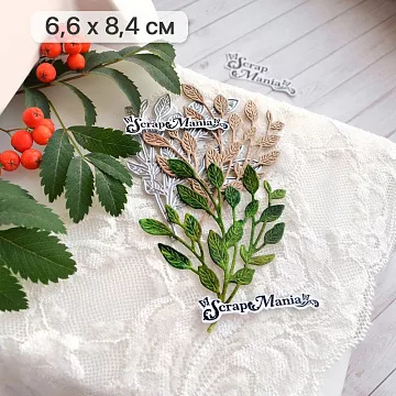 Нож "Листья леса. Жимолость лесная", 6,6х8,4 см (ScrapMania)