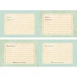 Лист с картинками 10х30 см "Винтажные рецепты 2. Мятный цветочек" (ScrapMania) Лист с картинками 10х30 см "Винтажные рецепты 2. Мятный цветочек" (ScrapMania)