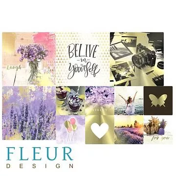 Набор карточек "Pretty violet 3" (Fleur-design)