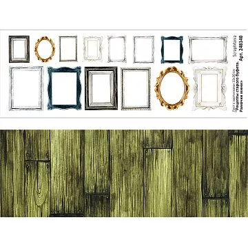 Лист с картинками 10х30 см "Рецепты старого буфета. Рамочки мини" (ScrapMania)