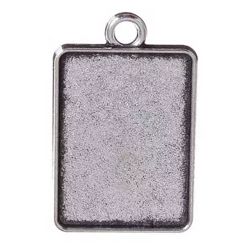 Основа под кабошон "Прямоугольник", цвет черненое серебро