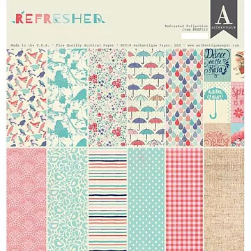 Набор бумаги 30х30 см "Refreshed", 24 листа (Authentique)