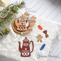 Нож "Чаепитие. С конфетами и пряником", 4,7х6 см (ScrapMania)