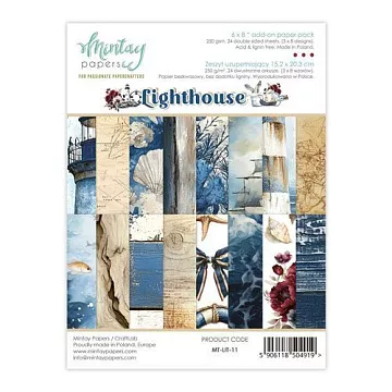 Набор бумаги 15х20 см "Lighthouse", 24 листа (Mintay)