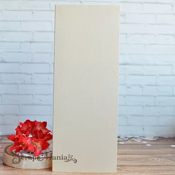 Заготовка для открытки 8,5х22 см из дизайнерской бумаги Sirio Pearl Merida Cream