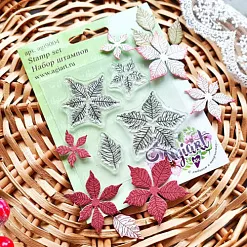 Нож и штамп "Королевская Пуансеттия", 4,2х4,4 см (AgiArt)