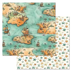 Бумага "Маленький пират. Карта сокровищ" (ScrapMania) Бумага "Маленький пират. Карта сокровищ" (ScrapMania)