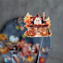 Набор высечек из ткани "Художница Осень", 30 шт (ScrapMania) Набор высечек из ткани "Художница Осень", 30 шт (ScrapMania)