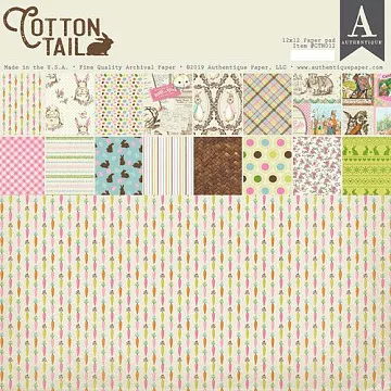 Набор бумаги 30х30 см "Cottontail", 18 листов (Authentique)