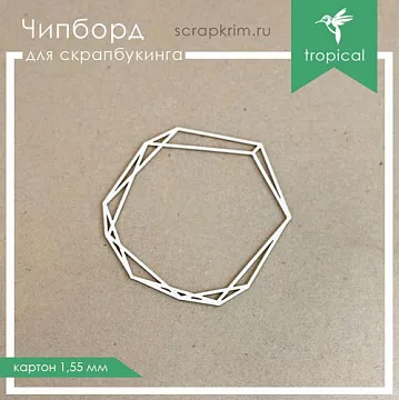Украшение из чипборда "Рамка 19" (ScrapКрым)
