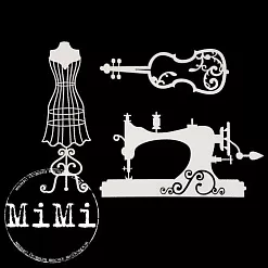 Набор украшений из чипборда "Винтаж. Музыка" (MiMi Design) Набор украшений из чипборда "Винтаж. Музыка" (MiMi Design)