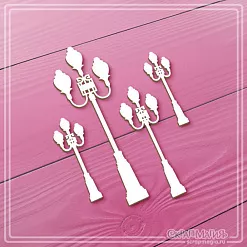 Чипборд "Уличные фонари 2", 2,8х8,8 см (СкрапМагия)
