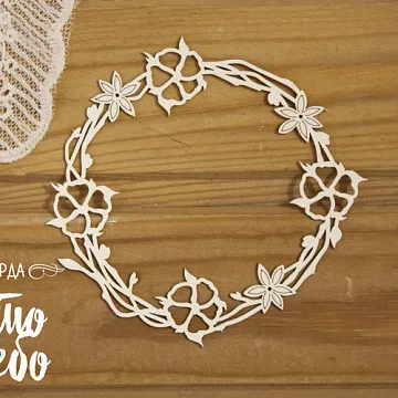 Чипборд "Рамка с хлопком и корицей" (Просто небо)