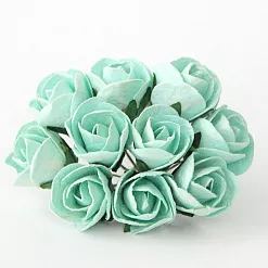 Букет больших роз с полураскрытым бутоном "Мятный", 10 шт (Craft)