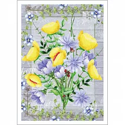 Тканевая карточка "Цветочная нежность. Кувшинки" (ScrapMania)