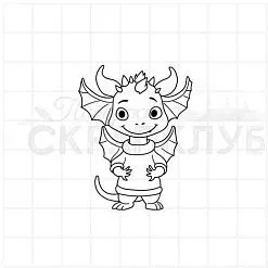 Штамп "Дракон 7", 3,9х5 см (Скрапклуб) Штамп "Дракон 7", 3,9х5 см (Скрапклуб)