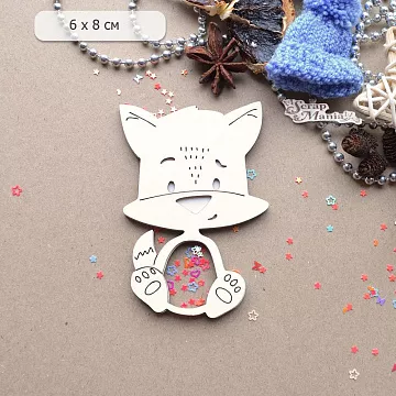 Шейкер "Новогодняя Ванилька. Лисичка. Большая", 6х8 см (ScrapMania)