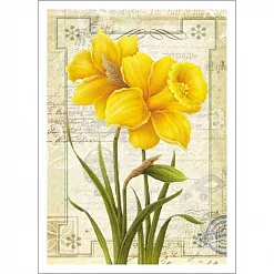 Тканевая карточка мини "Ботанический сад. Нарциссы" (ScrapMania) Тканевая карточка мини "Ботанический сад. Нарциссы" (ScrapMania)
