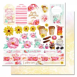 Бумага "Любовь начинается с кофе. Картинки" (ScrapMania)