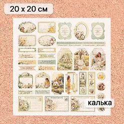 Калька 20х20 см "Сезон ромашек 25", плотность 110 гр/м2 (ScrapMania) Калька 20х20 см "Сезон ромашек 25", плотность 110 гр/м2 (ScrapMania)