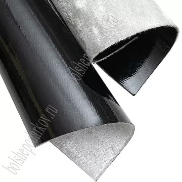 Отрез экокожи А4 "Белый с черным", двусторонний