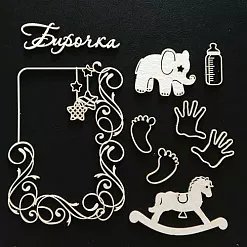 Набор украшений из чипборда "Ладошка" (Fleur-design)