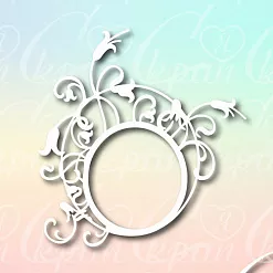 Украшение из чипборда "Рамка колокольчики" (Скрапля) Украшение из чипборда "Рамка колокольчики" (Скрапля)