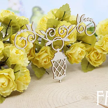 Чипборд "Фонарь с завитками 1656", 6,3х8 см (Fantasy)