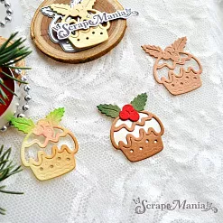 Нож "Новогодний кекс", 2,8х3,5 см (ScrapMania)