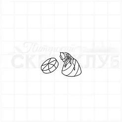 Штамп "Сладости без гадостей", 1,6х1,8 см (Скрапклуб)